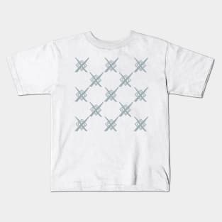 Grey ethnic elements pattern Kids T-Shirt